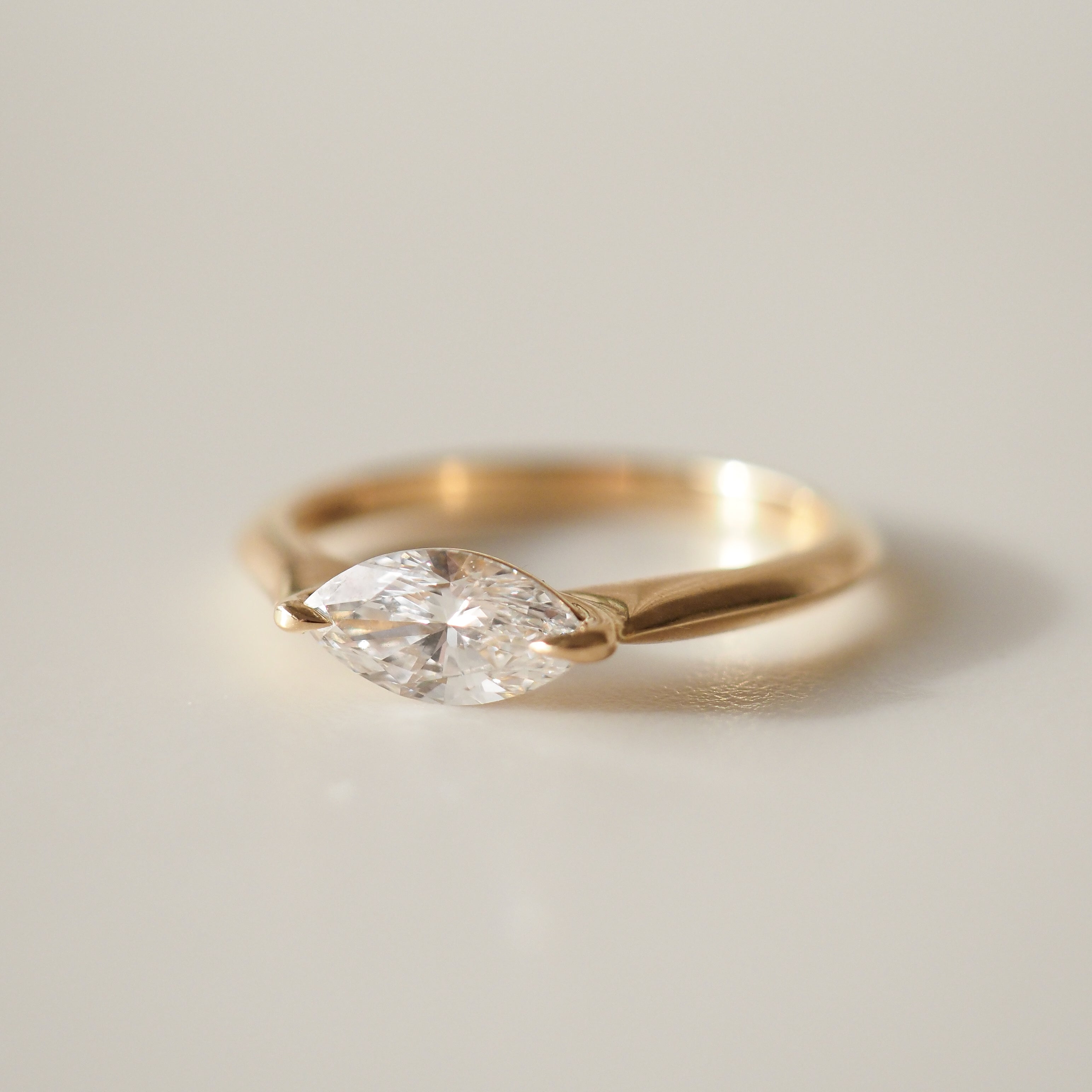 Crescent | East West Marquise Lab-Grown Diamond Engagement Ring