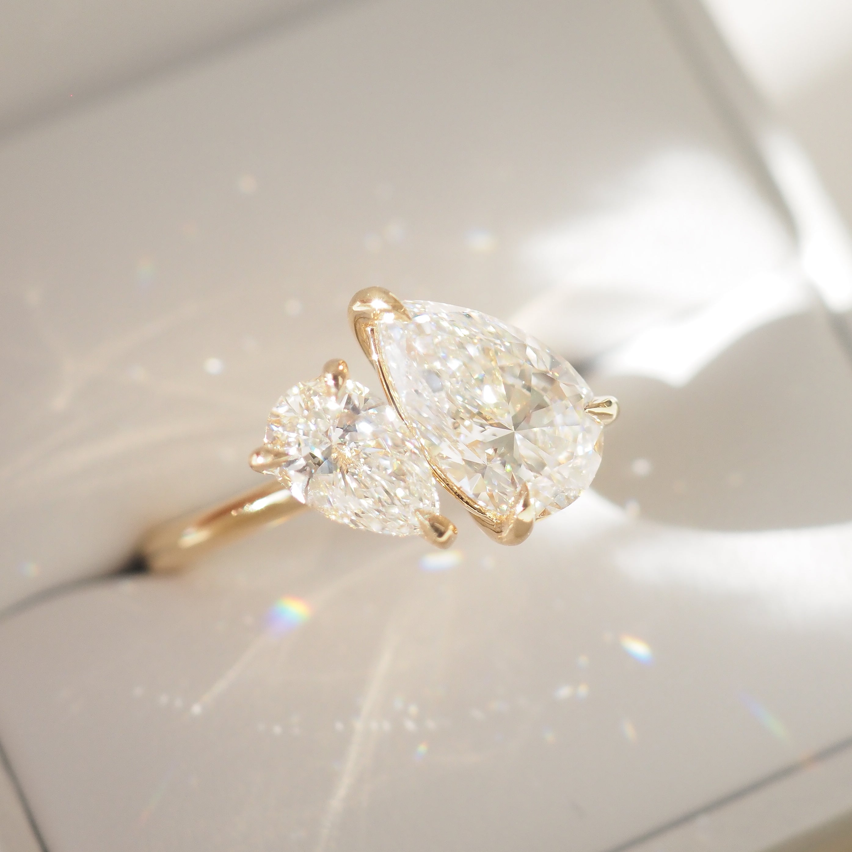 Duet™ | 2.8ct Pear Duet Lab-Grown Diamond Engagement Ring