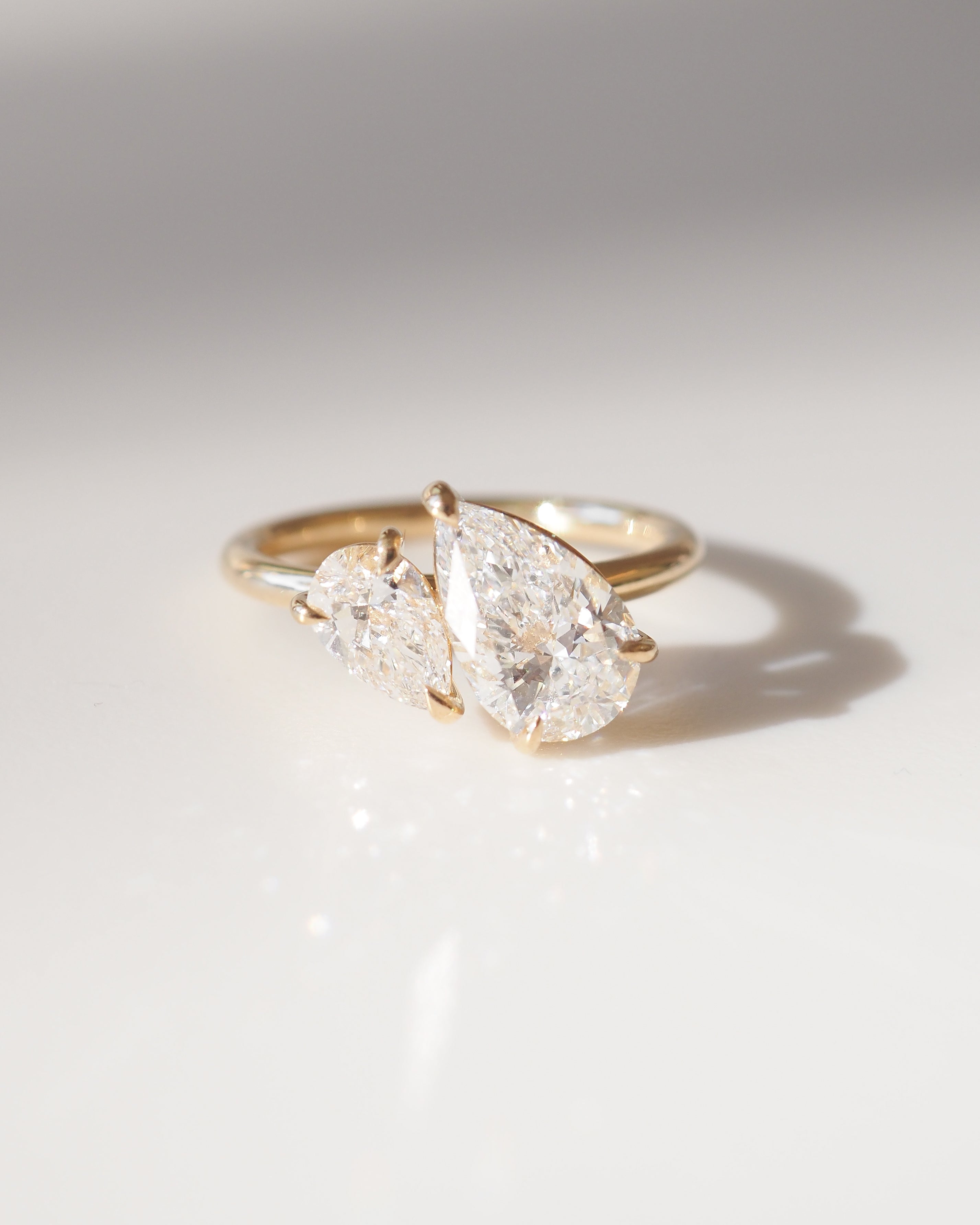 Duet | 2.1ct Pear Duet Lab-Grown Diamond Engagement Ring