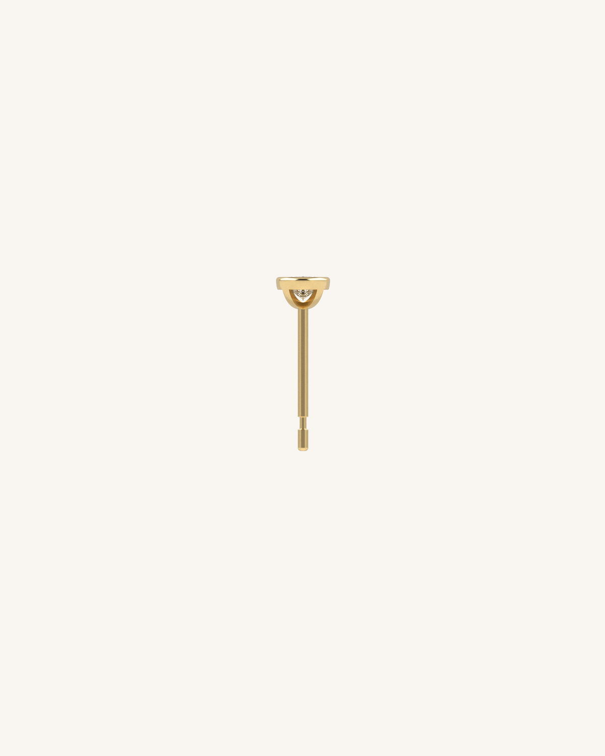 Three gold earrings with gemstones on a white background