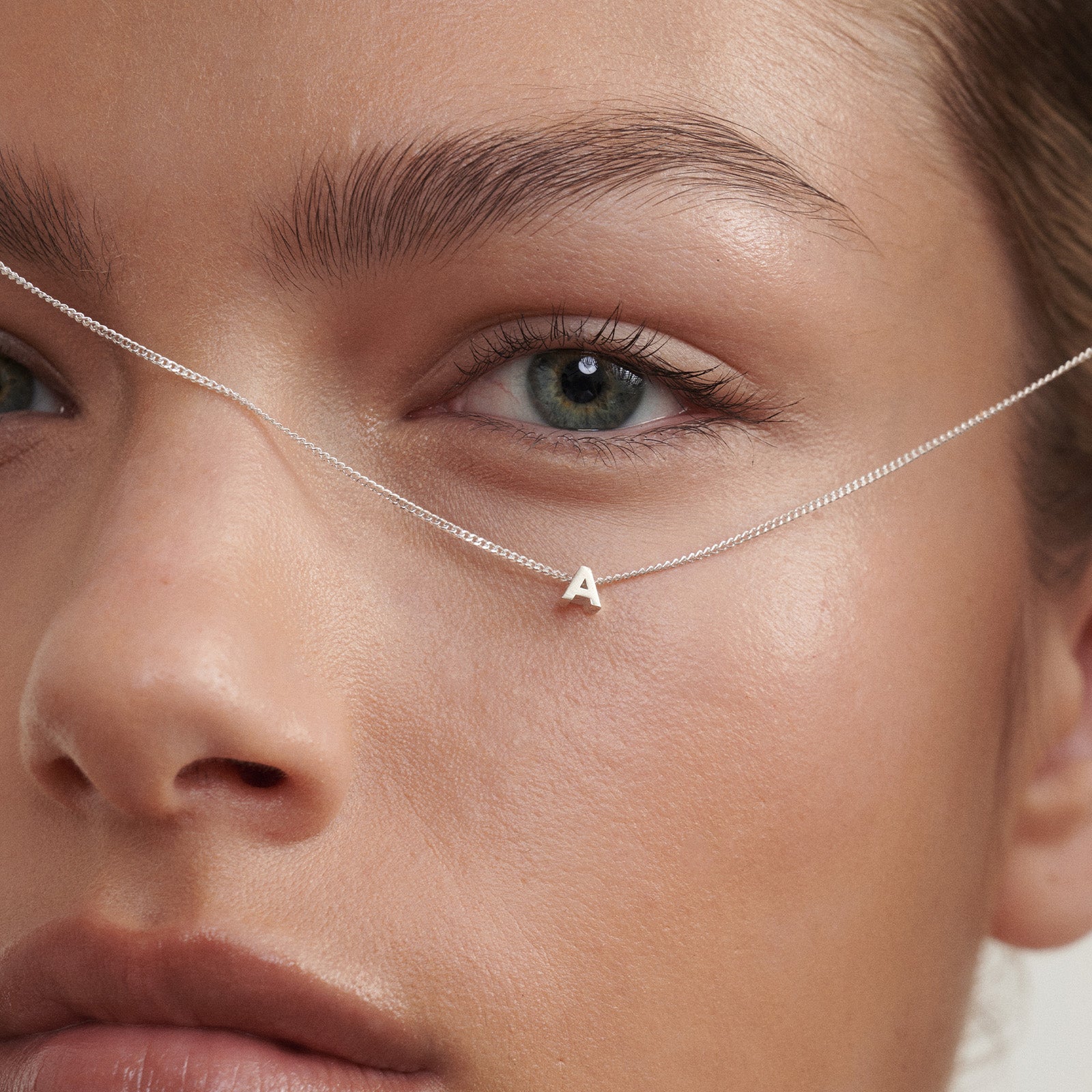 Tiny Letter Necklace | Sliding Charm