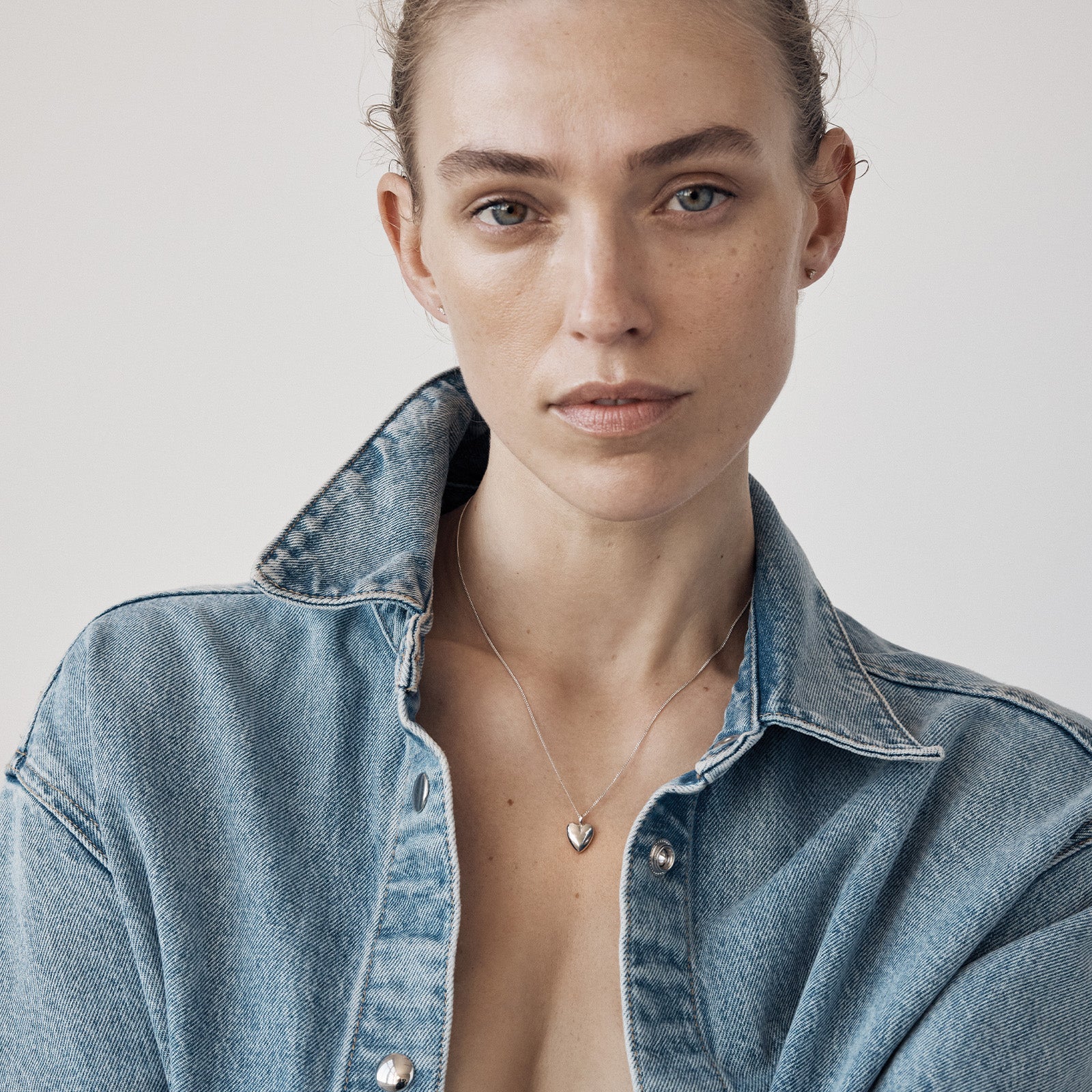 Puffed Heart Pendant | Heart Drop Pendant Necklace