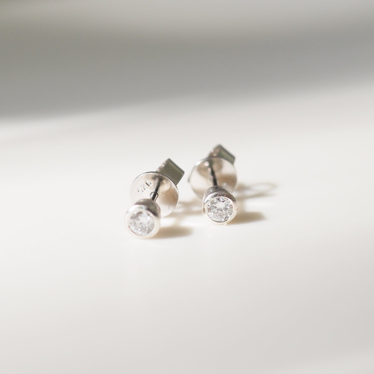 Round Diamond Bezel Studs | Archive 3mm Studs