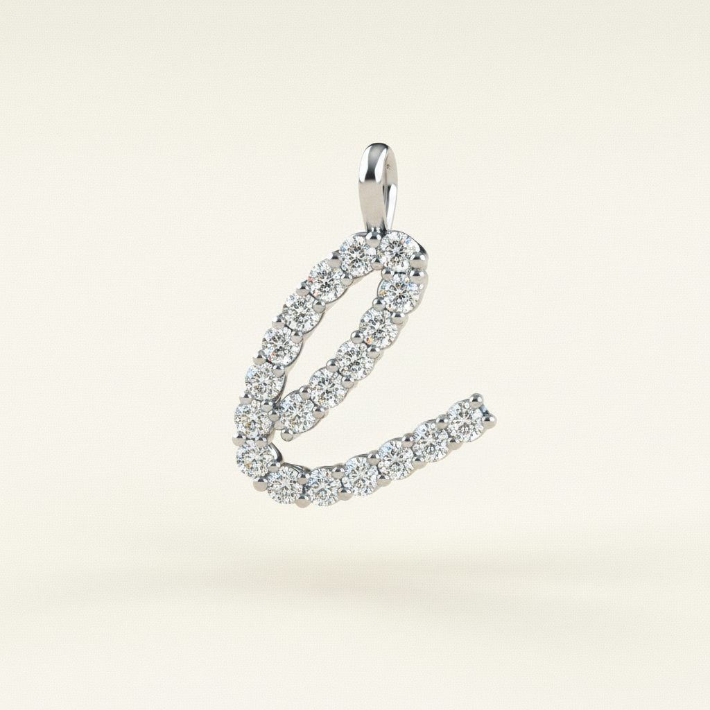 Diamond Letter Pendant | Archive 'E' Necklace