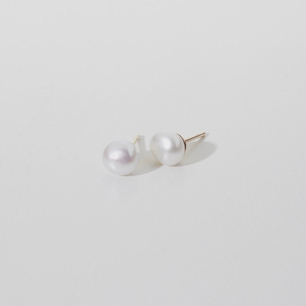 Our high quality, hand finished Small Baroque Pearl Studs in 9ct yellow gold