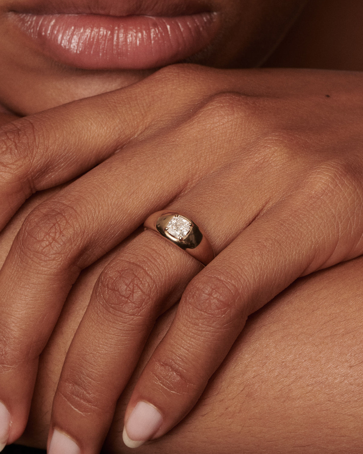 Aurelle Ring | Square Cushion Lab-Grown Diamond Engagement Ring