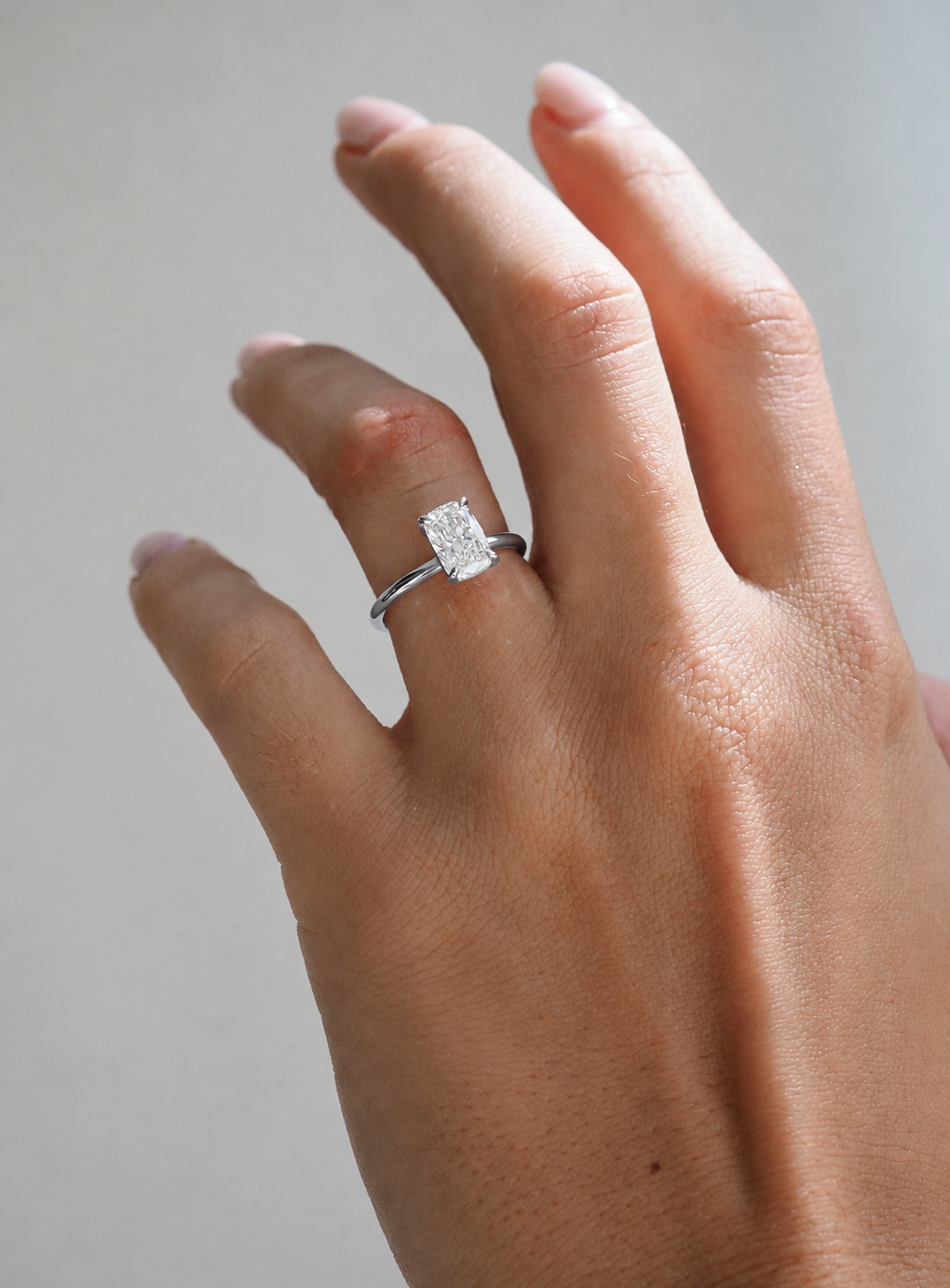 Khia | 1.8ct Elongated Cushion Solitaire Lab-Grown Diamond Engagement Ring