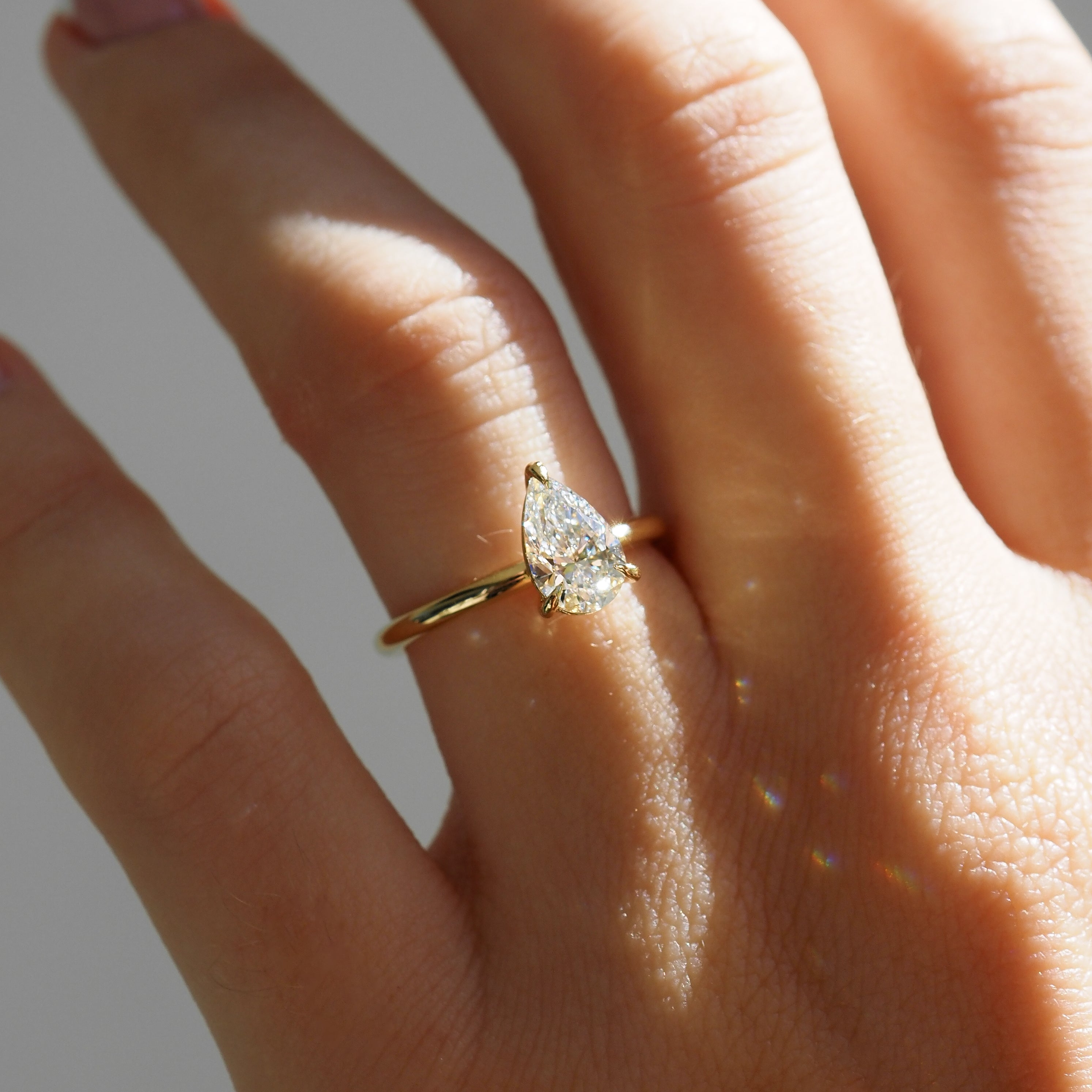 Lyla | 1ct Pear Solitaire Lab-Grown Diamond Engagement Ring