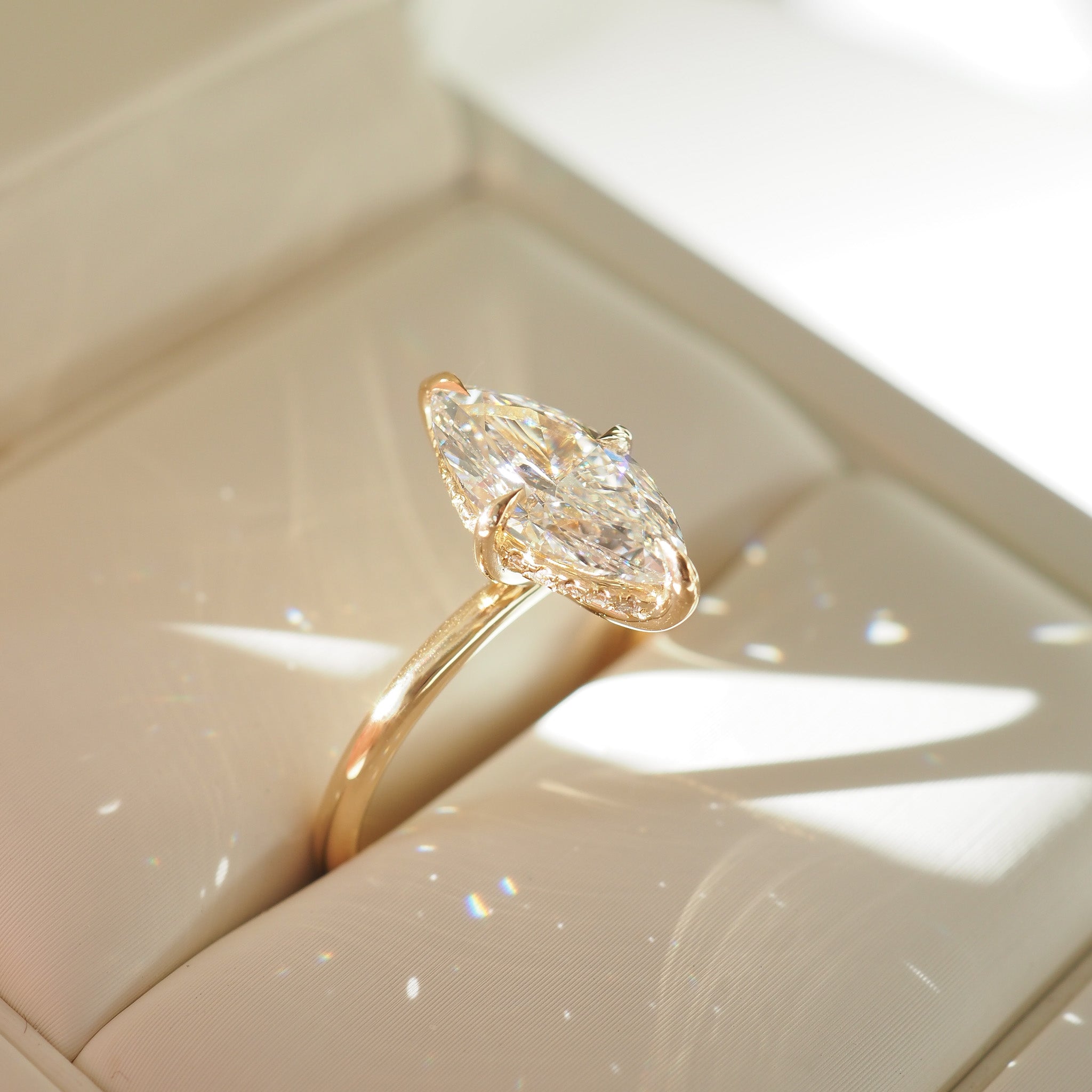 Mae | 2ct Marquise Hidden Halo Lab-Grown Diamond Engagement Ring