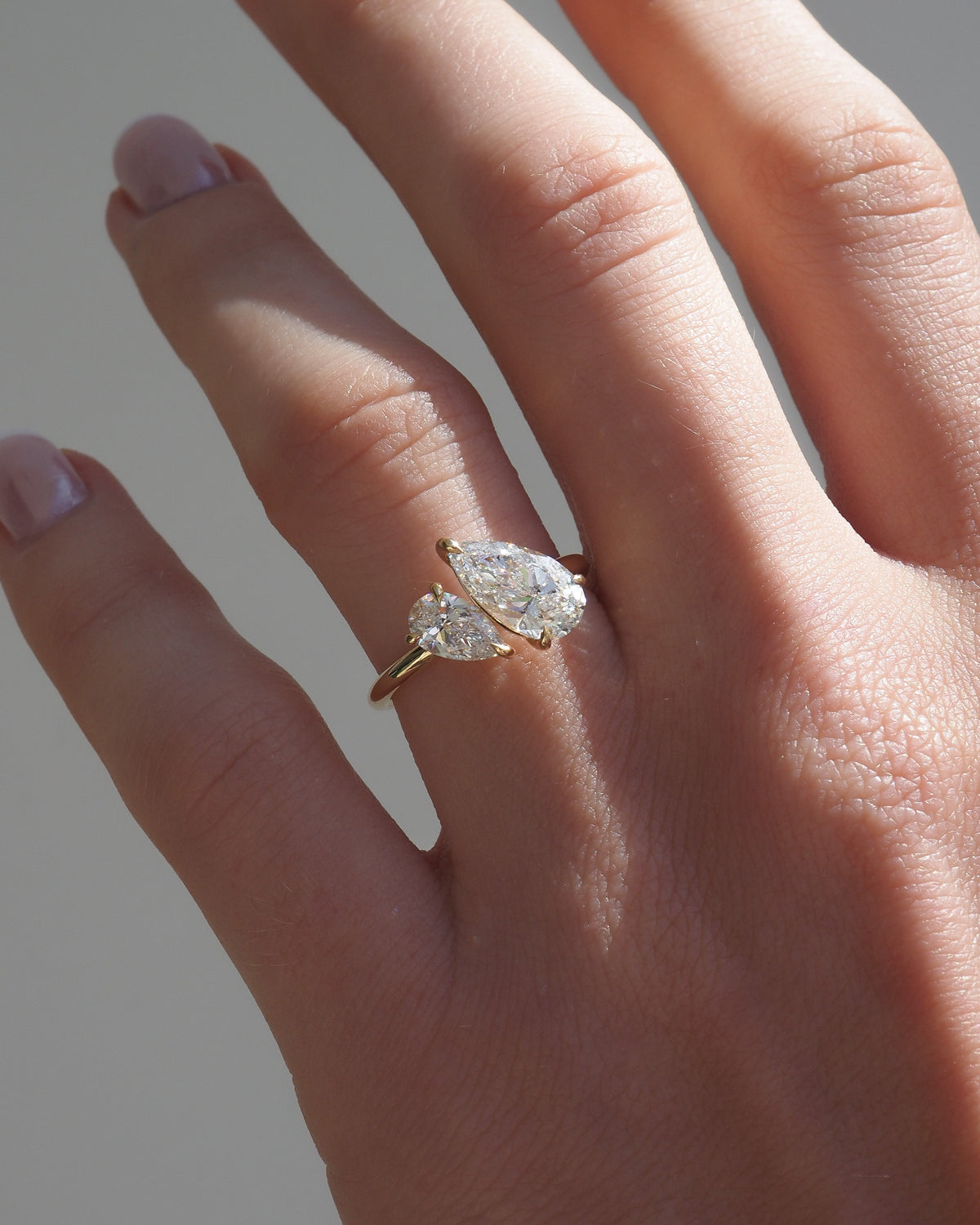 Nouve Duet™ | 2ct Pear Lab Grown Diamond Engagement Ring
