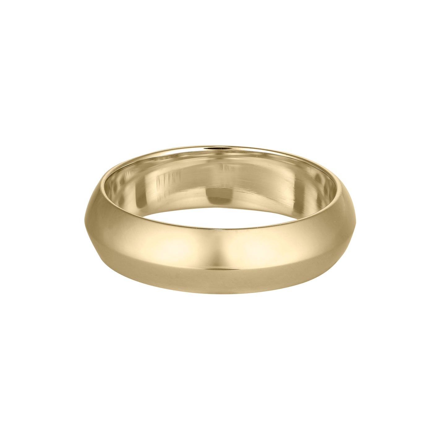 Elegant luxury gold band ring with smooth, polished finish; ideal for high-end jewellery collections. Simple yet timeless design.