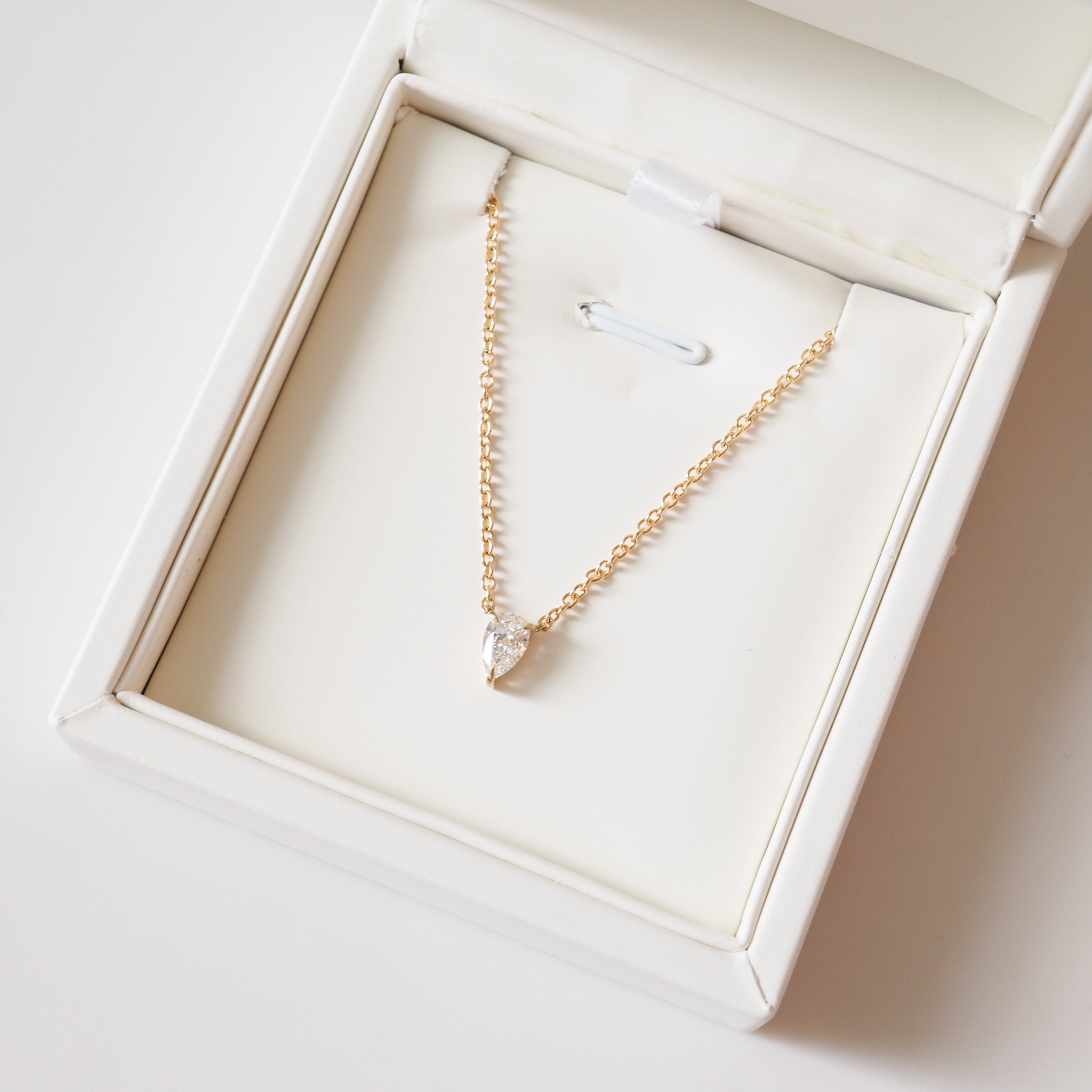 Pear Diamond Necklace | 0.5ct Pear Lab-Grown Diamond