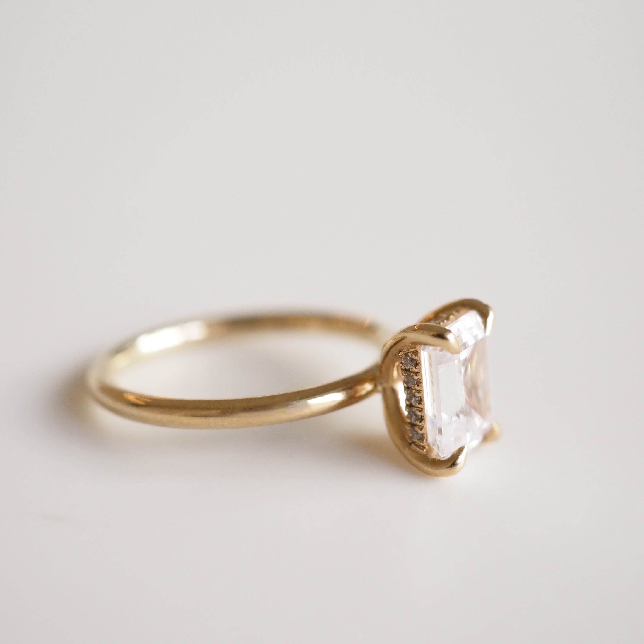 Eva Hidden Halo | 1.5ct Cubic Zirconia Proposal Ring