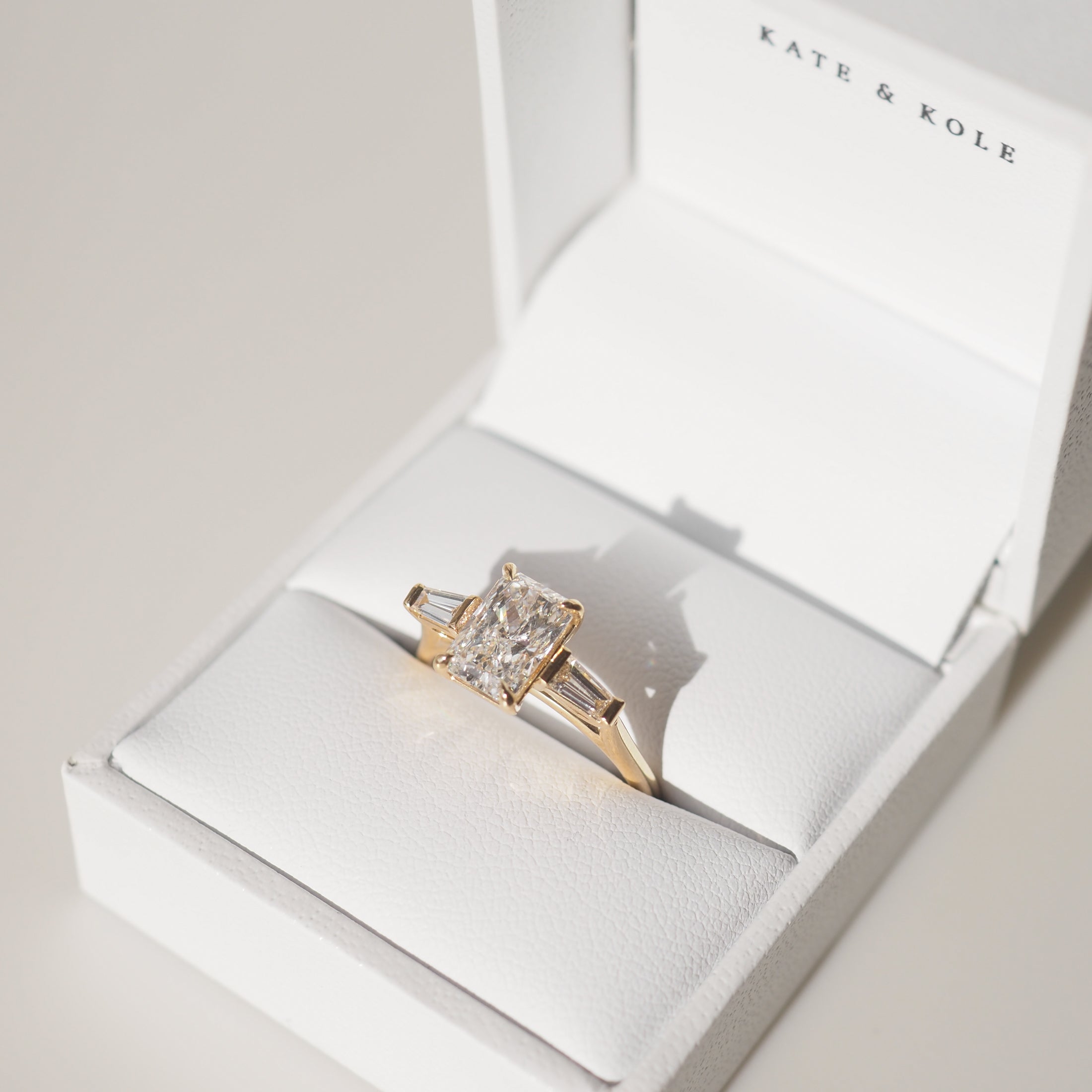 Radiant & Baguette Trilogy | 1.8ct Lab-Grown Diamond Engagement Ring