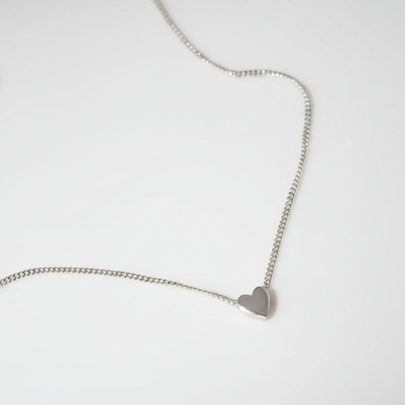 Small heart charm on a silver chain
