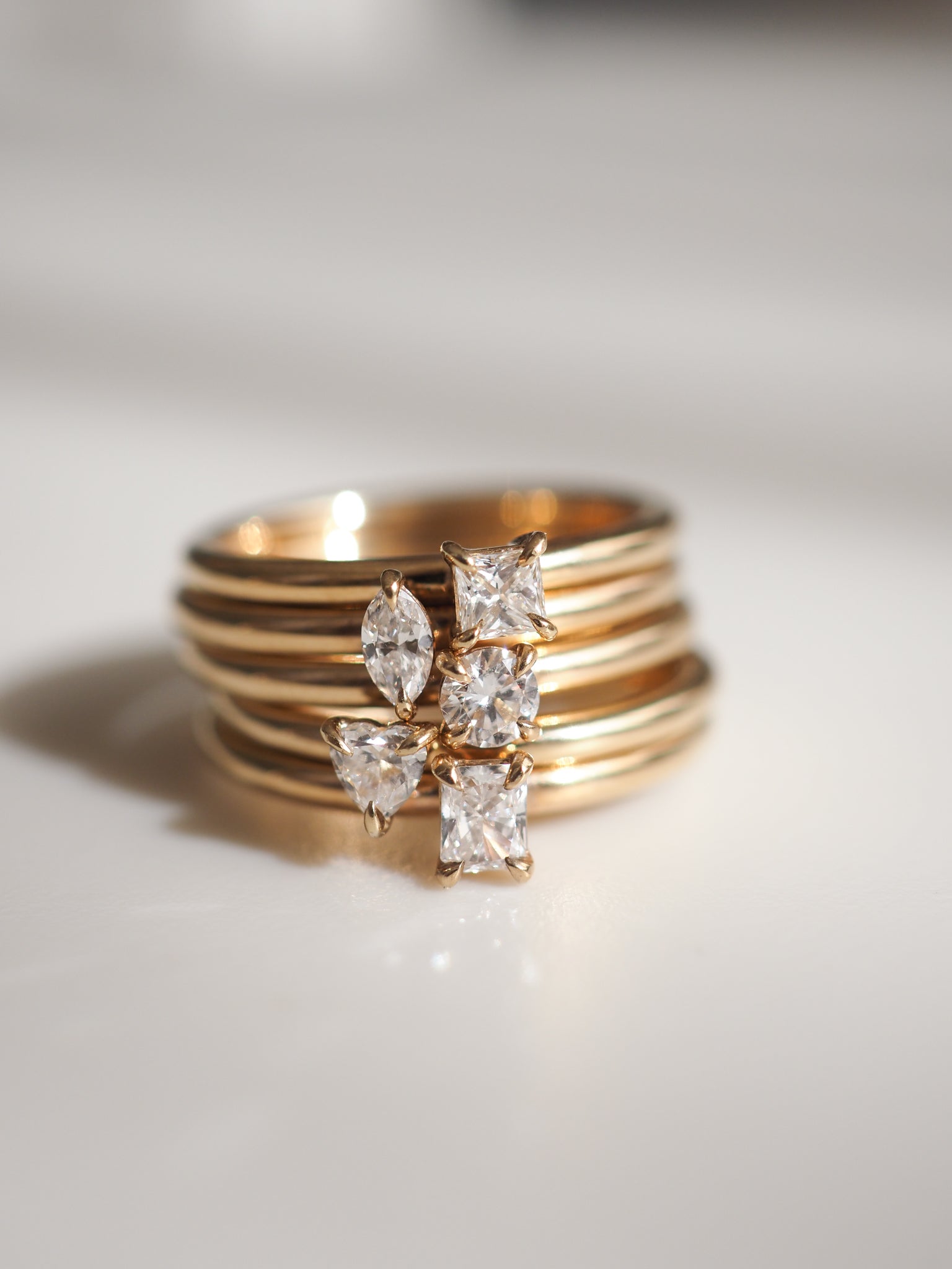 Tiny Diamond Ring | Archive Diamond Stacking Ring
