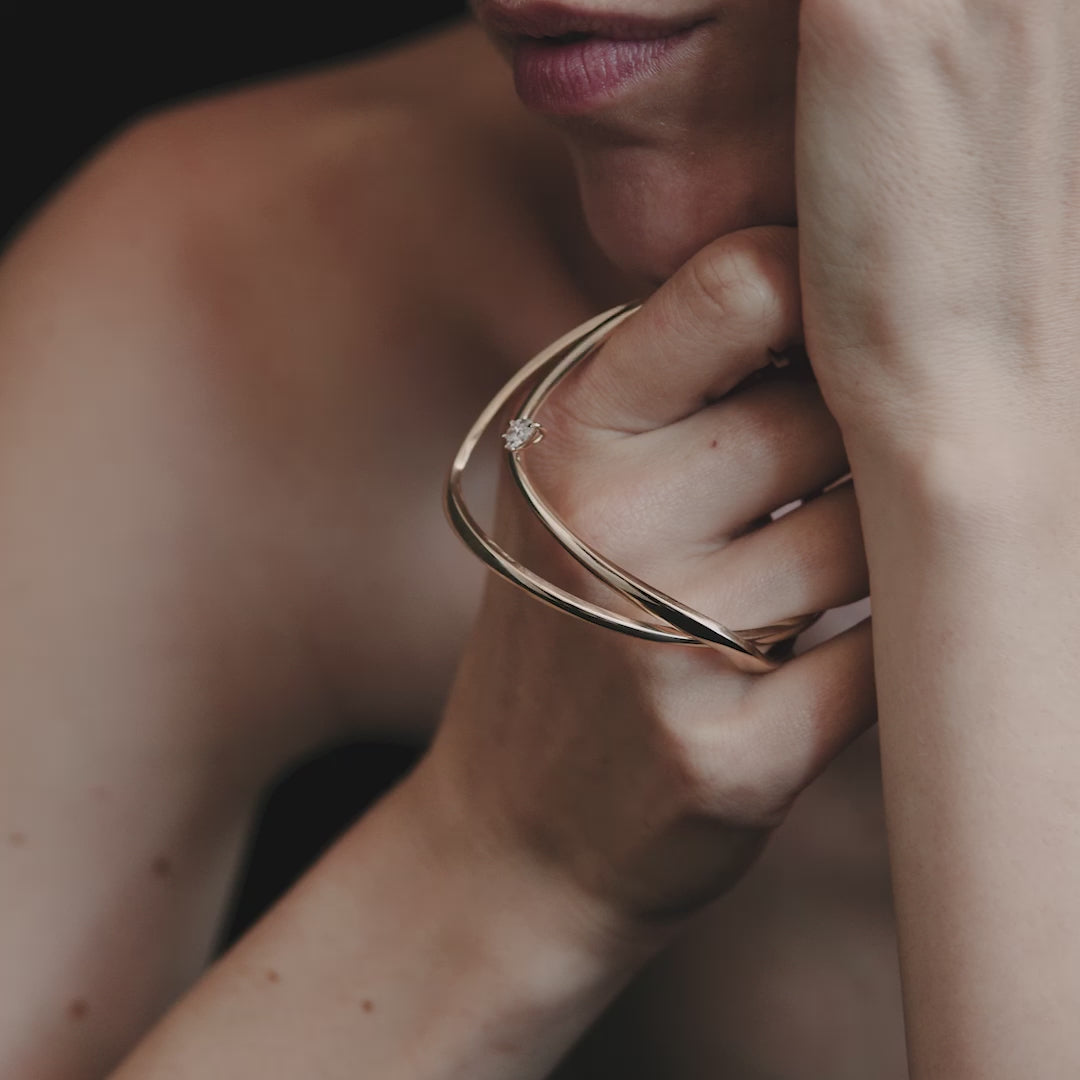 Kate & Kole Yellow Gold Forme Bangle 